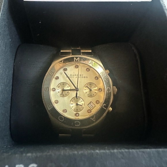 Marc by Marc Jacobs Blade Chronograph Watch Women Gold Tone - Picture 8 of 8